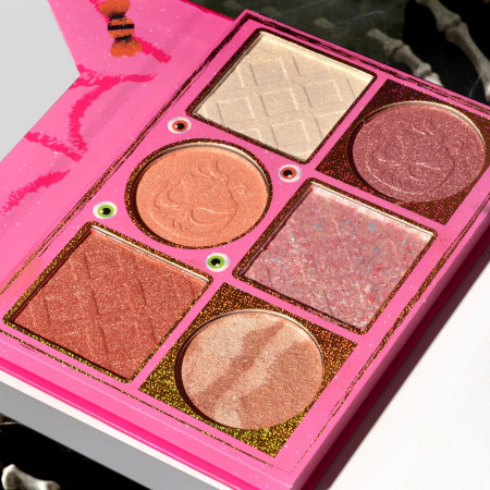 Paleta Iluminatoare, Cyrax, 6 Nuante, Halloween, Culori Calde, Dreptunghiulara, 160g, Valabilitate 24 Luni, 17.4x11.5x1.3 cm, Varianta B, Nude-Rose