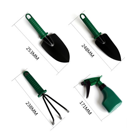 Set 12 Unelte de Gradina,  pentru Plantare Prelucrare Sol si Ingrijire Plante, Material PVC si Cardboard, Cutie Inclusa, 37x28 cm, Verde