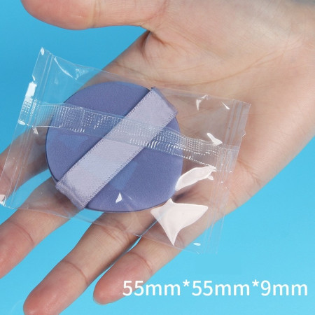 Burete de Machiaj Triunghi Cyrax, Reutilizabili, Utilizare Umeda sau Uscata, 5.5 x 5.5 x 0.9 cm, Powder Puff, Mov