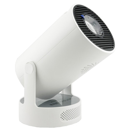 Video Proiector Portabil cilindric HY300ULTRA,  Inteligent, ULTRA HD 4K 1920 x 1080, Wireless, Compatibil cu Android/iOS, DC, 17 x 11 x 9.5 cm, Alb