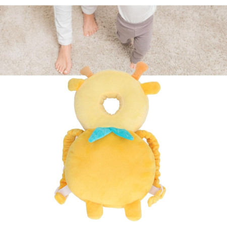 Perna tip Rucsac pentru Protectia Capului,  Tetiera tip Girafa, pentru Bebelusi, 33x6x19 cm, 180 g, Galben