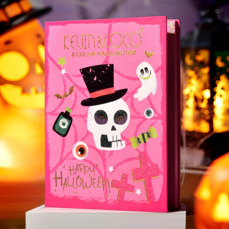 Paleta Iluminatoare, Cyrax, 6 Nuante, Halloween, Culori Calde, Dreptunghiulara, 160g, Valabilitate 24 Luni, 17.4x11.5x1.3 cm, Varianta B, Nude-Rose