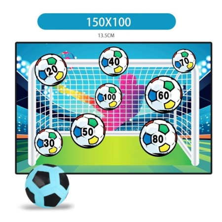 Set de Fotbal Cyrax, Joc Recreativ pentru Copii, Minge cu Scai, Poarta din Material Textil, 150 x 100 cm, Multicolor