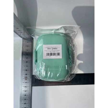 Organizator medicamente, Plastic, 8 compartimente, 0.1 L, Albastru,  11 x 7 cm