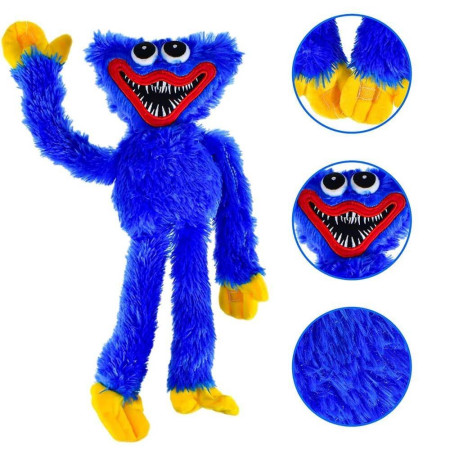 Jucarie de plus Huggy Wuggy, Cyrax, 40 cm, albastru