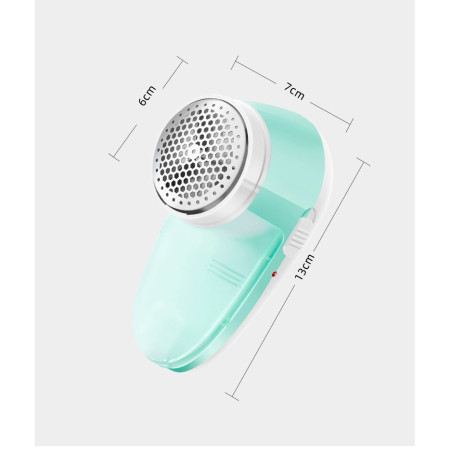 Aparat Pentru Curatat Scame, Par Si Praf,  Pentru Diferite Tipuri De Material, Cu Lame Din Otel Inoxidabil, Incarcare Prin USB Type-C, Cu Perie De Curatare si Cablu USB Incluse, 13x7 cm, Verde