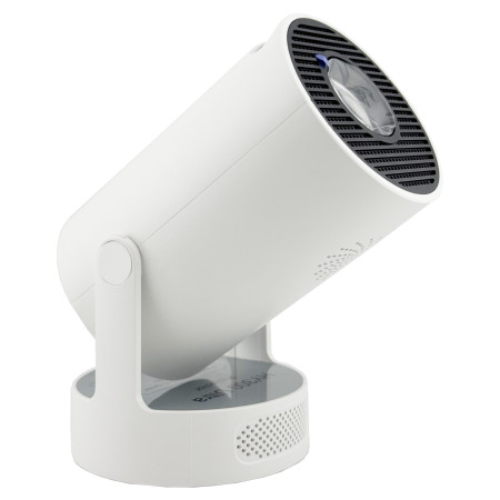 Video Proiector Portabil cilindric HY300ULTRA,  Inteligent, ULTRA HD 4K 1920 x 1080, Wireless, Compatibil cu Android/iOS, DC, 17 x 11 x 9.5 cm, Alb