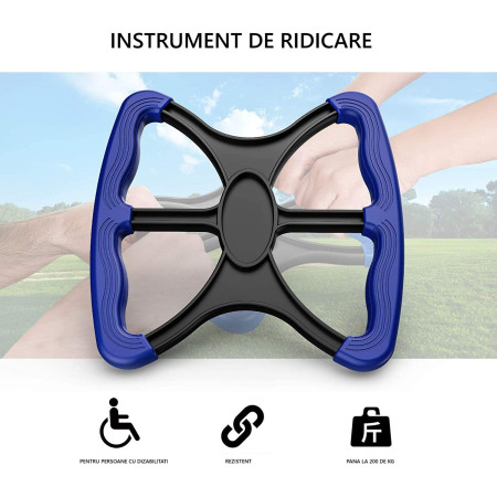 Dispozitiv pentru Ridicare,  Ajutor Varstnici, din Plastic, Maner Ergonomic, 200 kg, Albastru