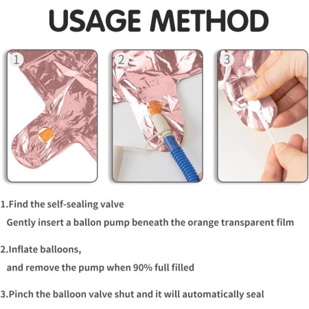 Balon din Folie Metalizata Cyrax, Figurina Cifra, Tema Aniversare 40 cm, Ambalaj Individual, Pai inclus, Umflare cu Aer sau Heliu, Rose Gold, Cifra 5