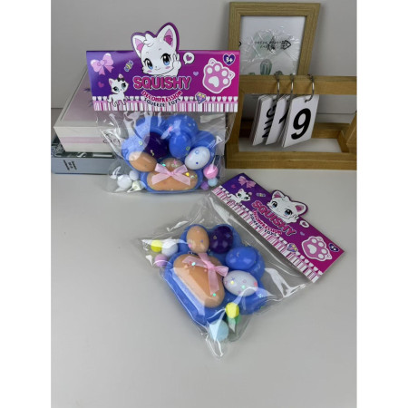 Jucarie Antistres Squishy, Cyrax, cu Revenire Lenta, Squeeze Toys, Model Cat Paw, 12.5x10.5 cm, 220g, +3 Ani, din TPR, Model 7, Multicolor