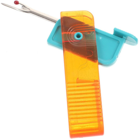 Dispozitiv pentru Descusut,  Taietor de Etichete, 1.7 x 7 cm, Pliabil, din Plastic, Albastru/Portocaliu