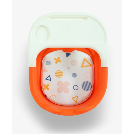 Scaun de Masa pentru Copii, Cyrax, 2 in 1, Tavita Detasabila, Spatar Ergonomic, +6 Luni, Inaltime 36 cm, Portocaliu