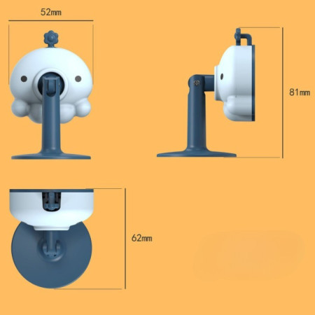 Opritor de Usa,  din Silicon, cu Prindere de Podea, Anti-Coliziune, 5.5 x 5.5 x 5.5cm, Albastru