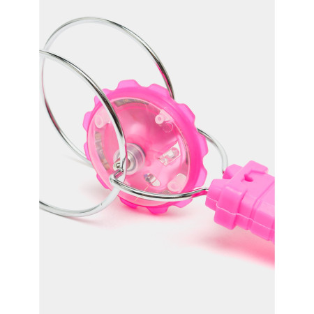 Jucarie Interactiva, Cyrax, Titirez Magnetic, cu Led, 19.8 x 5 cm, Roz