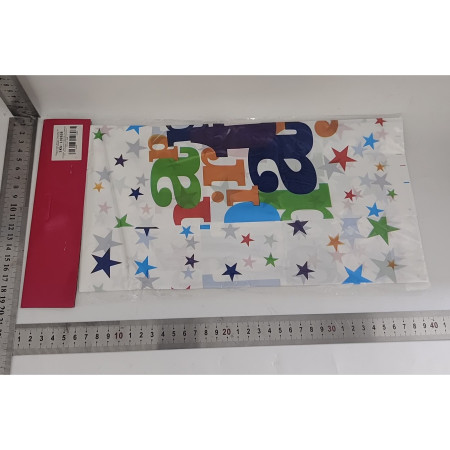 Fata de Masa Dreptunghiulara, Cyrax, Colectia Happy Birthday, 180 x 108 cm, din Plastic PE, Impermeabila, Multicolor