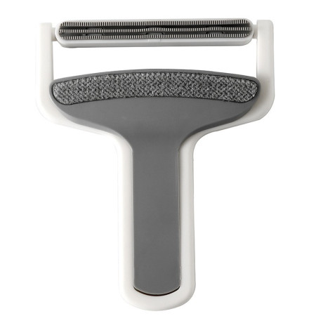 Perie de Indepartarea a Parului si Scamelor,  12 x 15 cm, Maner Confortabil, Alb/Gri