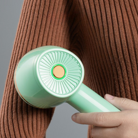 Aparat Pentru Curatat Scame, Par Si Praf,  Pentru Diferite Tipuri De Material, Cu Lame Din Otel Inoxidabil, Incarcare Prin USB Type-C, Cu Perie De Curatare, Cablu USB Si Stick Cu Lipici Incluse, Verde, 220 x 86 mm