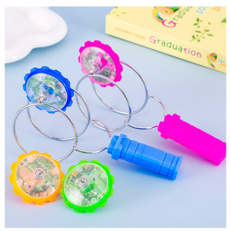 Jucarie Interactiva, Cyrax, Titirez Magnetic, cu Led, 19.8 x 5 cm, Albastru