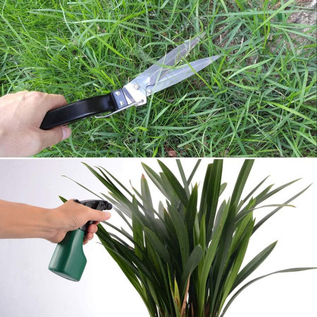 Set 10 Unelte de Gradina,  pentru Plantare Prelucrare Sol si Ingrijire Plante, Manere Negre, Material PVC si Otel Inoxidabil, Cutie Inclusa, 37x28x7 cm, Negru