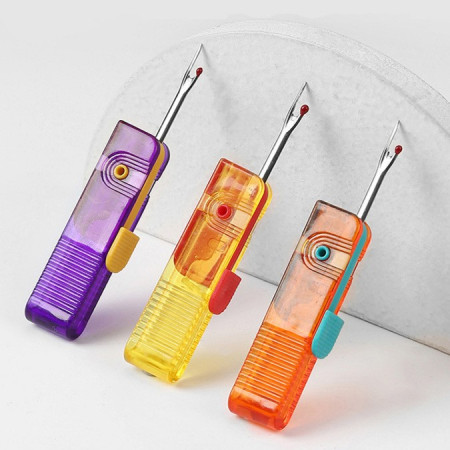 Dispozitiv pentru Descusut,  Taietor de Etichete, 1.7 x 7 cm, Pliabil, din Plastic, Mov