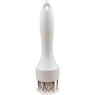 Cyrax Ustensila pentru fragezit carnea, cu 21 de tije ascutite din inox 304, 20 cm, alb