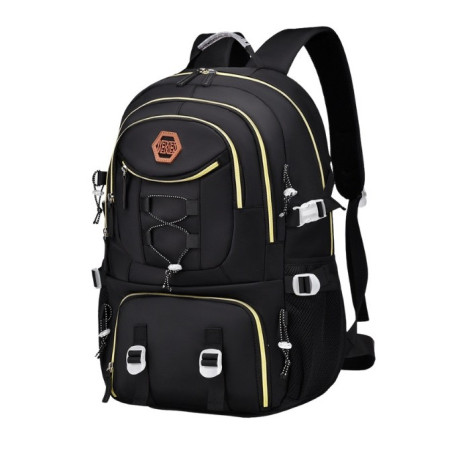 Rucsac Multifunctional pentru Calatorie,  pentru Alpinism, Voiaj, Drumetii, din Panza Oxford, 34x16x52 cm, Negru