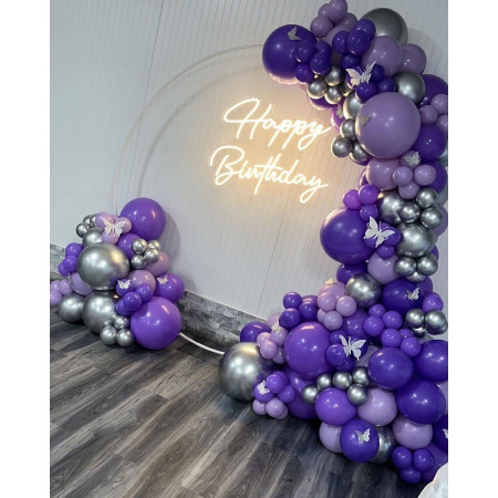 Set 12 Baloane, Cyrax, din Latex Standard, 25 cm, Mov