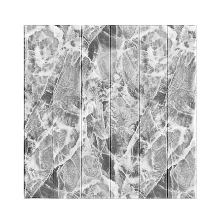 Set 10 Placi Tapet 3D,  70 x 70 cm, Grosime 3 mm, din Rasina, Tip Placi de Lemn, Suprafata Acoperita 4.9 mp, Gri Marmorat