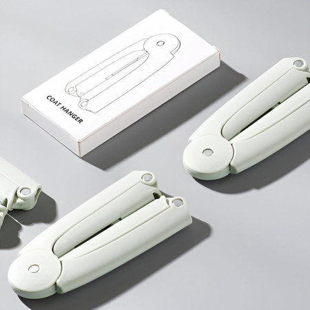 Umeras Pliabil de Calatorie,  Mini Cuier Portabil pentru Haine, Suport de Uscare, 14x7x1.4cm, Verde