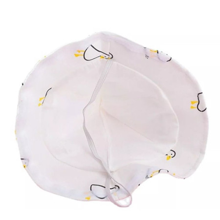 Palarie de Protectie pentru Bebelusi, Cyrax, Model Ratuste, Pescareasca, de Primavara si Toamna, cu Masca si Fermoar, 48 cm, pentru 6-12 Luni, Alb