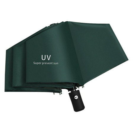 Umbrela,  Protectie UV Soare, Protectie Ploaie, Pliabila, din Vinil si Otel, 96 x 67 cm, Verde