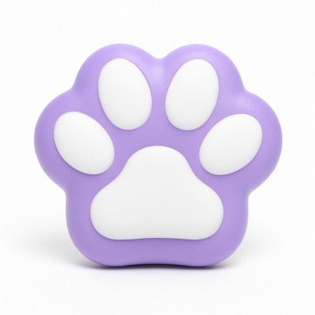 Jucarie Antistres Squishy, Cyrax, Revenire Lenta, Model Labuta de Pisica, Squishy, BIG 12.5 x 10.5 cm, 220 g, Model 12, Mov Alb