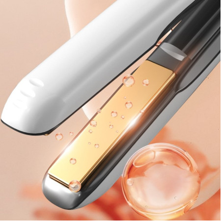 Placa de Par fara Fir, Cyrax, Adaptor Tip C, 4 Trepte de Temperatura, Tensiune 5V, Capacitate Baterie 5000 mAh, Indreptat, Ondulat, 23.5x3.3x4.5 cm, Alb