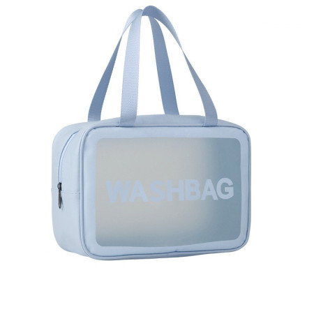 Geanta Cosmetice de Voiaj, Cyrax, Impermeabila, Translucida Mata, 26 x 15 x 10 cm, Albastru