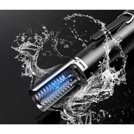 Dispozitiv Electric de Curatare Solzi Peste, Cyrax, din Otel Inoxidabil, 28 x 5 cm, Negru