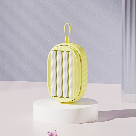 Perie de Spalat Haine,  cu Dispenser pentru Detergent, 4 Perii de Curatare, din ABS + PS, Galben