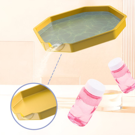 Pistol pentru Baloane de Sapun, Cyrax, 69 de Gauri, Lumini Colorate, Tavita, Lichid, Baterie de Li, Cablu de Incarcare, 24cm x 14cm x 24cm, Mov