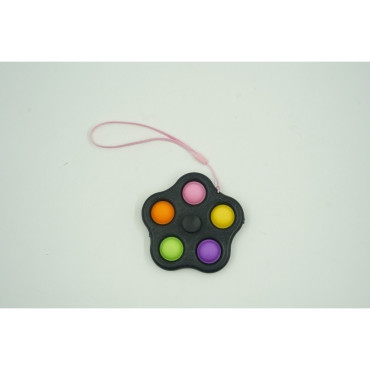 Cyrax Jucarie antistres simple dimple fidget toy spinner cu 5 buline, Multicolor/Negru