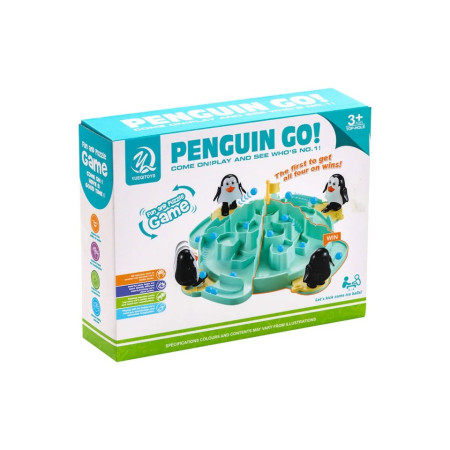 Joc Interactiv pentru Copii, Cyrax, Batalia Pinguinilor, 3 ani+, Tabla de Joc, Figurine Pinguini, Mingi, Multicolor