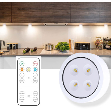 Lampa Led  Fara Fir, cu Baterii, 3 Culori de Lumina, cu Telecomanda, din Plastic, Alb