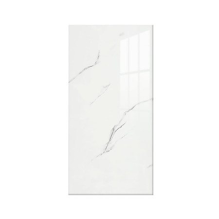 Set 10 Placi Tapet,  60 x 30 cm, Grosime 1.5 mm, din PVC, Model Imitatie de Marmura, Suprafata acoperita 1.8 mp, Alb