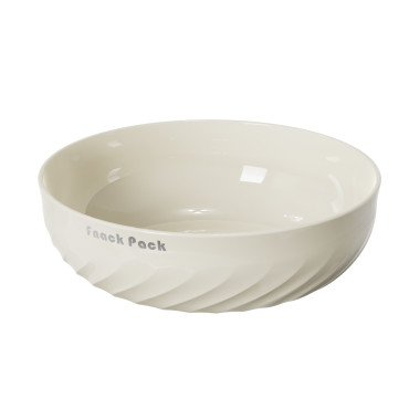 Bol cu un Singur Strat, Cyrax, pentru Fructe, Legume, Snacks, 22.4x9 cm, Crem