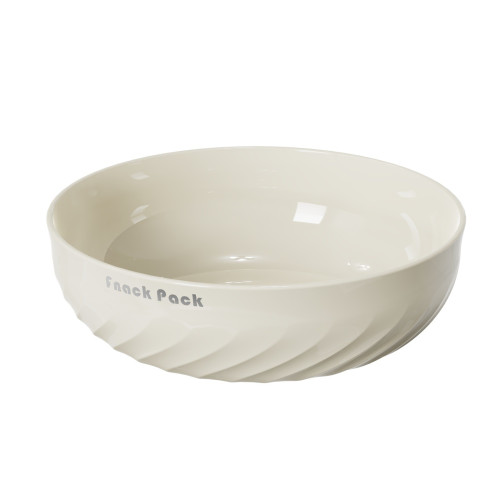 Bol cu un Singur Strat, Cyrax, pentru Fructe, Legume, Snacks, 22.4x9 cm, Crem...