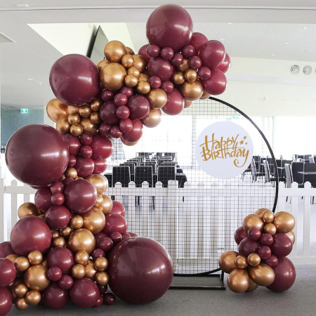 Set 12 Baloane, Cyrax, din Latex Standard, 25 cm, Grena