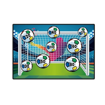 Set de Fotbal Cyrax, Joc Recreativ pentru Copii, Minge cu Scai, Poarta din Material Textil, 150 x 100 cm, Multicolor