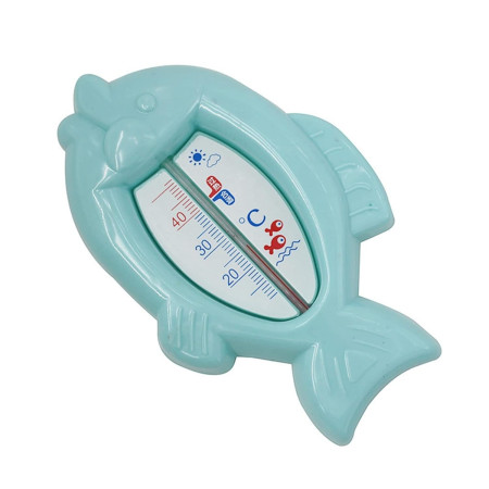 Termometru pentru Baie, Cyrax, Plutitor, Rezistent la apa, Multifunctional, Model Peste, 15.5x9.5x2 cm, Albastru