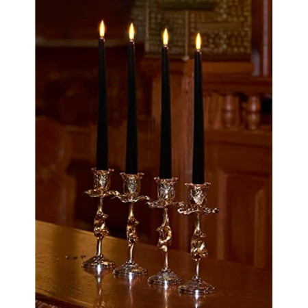 Lumanare Decorativa,  pentru Masa, 25 cm, din Parafina, fara Fum, Ardere 7.5h, Negru