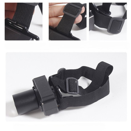 Lanterna LED de Montat pe Cap,  cu Raza Lunga de Zoom, Far Telescopic, Reglabil, Rezistent la Apa, pentru Pescuit in Aer Liber, Camping, Lumina Puternica, Lanterna, 7x4.5x6 cm, Negru