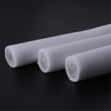 Bagheta cu Led, Cyrax, din Burete, cu Baterii, Lumina Multicolora, 48 x 4 cm, Alb