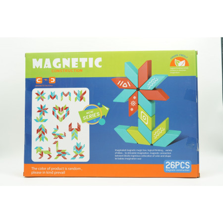 Cyrax Set inteligent de constructie cu piese magnetice, 26 piese, +3 ani, multicolor